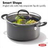 imageOXO Good Grips 1QT and 2QT Saucepan Pot Set with Lids 3Layered German Engineered Nonstick Coating Stainless Steel Handles with Nonslip Silicone Black6QT Stockpot with Lid