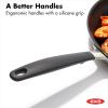 imageOXO Good Grips 8quot 10quot and 12quot Frying Pan Skillet Set 3Layered German Engineered Nonstick Coating Stainless Steel Handle with Nonslip Silicone Black8 10 and 12 3 Piece Frying Pan Skillet Set