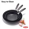 imageOXO Good Grips 8quot 10quot and 12quot Frying Pan Skillet Set 3Layered German Engineered Nonstick Coating Stainless Steel Handle with Nonslip Silicone Black8 10 and 12 3 Piece Frying Pan Skillet Set