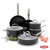 imageOXO Good Grips Pro 1QT and 2QT Saucepan Pot Set with Lids 3Layered German Engineered Nonstick Coating Stainless Steel Handles BlackBlack