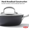 imageOXO Good Grips Pro 1QT and 2QT Saucepan Pot Set with Lids 3Layered German Engineered Nonstick Coating Stainless Steel Handles BlackBlack