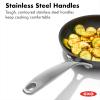 imageOXO Good Grips Pro 1QT and 2QT Saucepan Pot Set with Lids 3Layered German Engineered Nonstick Coating Stainless Steel Handles BlackBlack