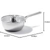 imageOXO Mira TriPly Stainless Steel 5QT Stock Pot with Lid Induction Multi Clad Dishwasher and Metal Utensil Safe357QT Chefs Pan with Lid