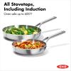 imageOXO Mira TriPly Stainless Steel Cookware 8quot and 10quot Frying Pan Skillet Set Ceramic Nonstick Interior Induction Multi Clad PFASFree Metal and Utensil Safe Dishwasher and Oven Safe8 and 10 Frying Pan Skillet Set