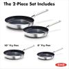 imageOXO Mira TriPly Stainless Steel Cookware 8quot and 10quot Frying Pan Skillet Set Ceramic Nonstick Interior Induction Multi Clad PFASFree Metal and Utensil Safe Dishwasher and Oven Safe8 and 10 Nonstick Ceramic Frying Pan Set