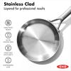 imageOXO Mira TriPly Stainless Steel Cookware 8quot and 10quot Frying Pan Skillet Set Ceramic Nonstick Interior Induction Multi Clad PFASFree Metal and Utensil Safe Dishwasher and Oven Safe8 and 10 Frying Pan Skillet Set