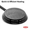 imageOXO Obsidian PreSeasoned Carbon Steel 12quot Frying Pan Skillet with Holes for Grilling with Removable Silicone Handle Holder Induction Oven Safe Black12 Outdoor Skillet