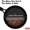 imageOXO Obsidian PreSeasoned Carbon Steel 12quot Frying Pan Skillet with Holes for Grilling with Removable Silicone Handle Holder Induction Oven Safe Black12 Outdoor Skillet