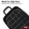 imageOXO Obsidian PreSeasoned Carbon Steel 15quot x 105quot Roasting Pan with Stainless Steel Roaster Rack Induction Black