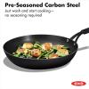 imageOXO Obsidian PreSeasoned Carbon Steel 8quot Frying Pan Skillet with Removable Silicone Handle Holder Induction Oven Safe 18 Liters Black12 Frying Pan Skillet