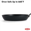 imageOXO Obsidian PreSeasoned Carbon Steel 8quot Frying Pan Skillet with Removable Silicone Handle Holder Induction Oven Safe 18 Liters Black12 Frying Pan Skillet