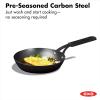 imageOXO Obsidian PreSeasoned Carbon Steel 8quot Frying Pan Skillet with Removable Silicone Handle Holder Induction Oven Safe 18 Liters Black8 Frying Pan Skillet