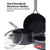 imageOXO Professional 5 Piece Cookware Pot ampamp Pans Set PFOA Free HardAnodized Ceramic Nonstick Coating Induction Compatible Dishwasher ampamp Oven Safe to 600F Stainless Steel Handles Glass Lids Black