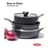 imageOXO Professional 5 Piece Cookware Pot ampamp Pans Set PFOA Free HardAnodized Ceramic Nonstick Coating Induction Compatible Dishwasher ampamp Oven Safe to 600F Stainless Steel Handles Glass Lids Black