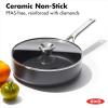 imageOXO Professional 5QT Stock Pot with Lid Hard Anodized Ceramic Nonstick Cookware PFASFree Stainless Steel Handles Induction Suitable Diamond Reinforced Coating Dishwasher and Oven Safe BlackBlack