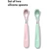 imageOXO Tot Feeding Spoon Set with Soft Silicone  Opal and BlossomOpal and Blossom