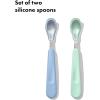 imageOXO Tot Feeding Spoon Set with Soft Silicone  Opal and BlossomOpal and Dusk
