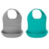 imageOXO Tot RollUp Bib  2 Pack  Drizzle and OpalTealGray