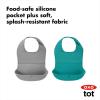 imageOXO Tot RollUp Bib  2 Pack  Drizzle and OpalTealGray