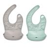 imageOXO Tot RollUp Bib  2 Pack  Drizzle and OpalDrizzleOpal