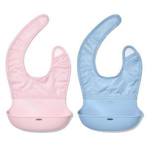 imageOXO Tot RollUp Bib  2 Pack  Drizzle and OpalBlossomDusk