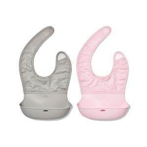 imageOXO Tot RollUp Bib  2 Pack  Drizzle and OpalDrizzleBlossom