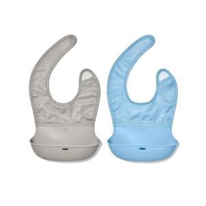 imageOXO Tot RollUp Bib  2 Pack  Drizzle and OpalDrizzleDusk