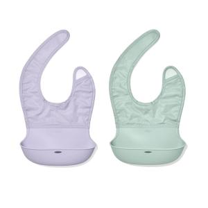imageOXO Tot RollUp Bib  2 Pack  Drizzle and OpalLilacOpal