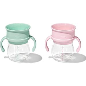 imageOXO Tot Transitions 360 Cup 6 oz with Handles  Opal and Blossom  2 packOpalBlossom