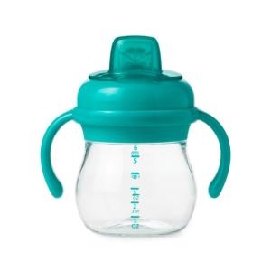 imageOXO Tot Transitions Soft Spout Sippy Cup with Removable Handles  6 oz  BlossomTeal