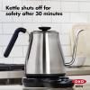 imageOXO Brew Gooseneck Electric Kettle  Hot Water Kettle Pour Over Coffee ampamp Tea Kettle Adjustable Temperature BuiltIn Brew Timer Stainless Steel 1L11 Quarts