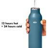 imageOXO Strive 24oz Insulated Water Bottle with Standard Lid  SlateAquamarine