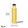 imageOXO Strive 24oz Insulated Water Bottle with Standard Lid  SlateCitrine