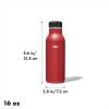 imageOXO Strive 24oz Insulated Water Bottle with Standard Lid  SlateGarnet