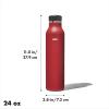 imageOXO Strive 24oz Insulated Water Bottle with Standard Lid  SlateGarnet