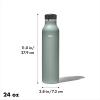 imageOXO Strive 24oz Insulated Water Bottle with Standard Lid  SlateJade