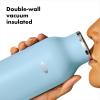 imageOXO Strive 24oz Insulated Water Bottle with Standard Lid  SlateTopaz Blue