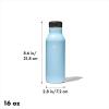 imageOXO Strive 24oz Insulated Water Bottle with Standard Lid  SlateTopaz Blue