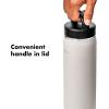 imageOXO Strive 40 oz Insulated Bottle with Handled Lid  Rose QuartzQuartz