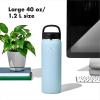 imageOXO Strive 40 oz Insulated Bottle with Handled Lid  Rose QuartzTopaz Blue