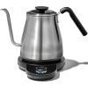 imageOXO Brew Gooseneck Electric Kettle  Hot Water Kettle Pour Over Coffee ampamp Tea Kettle Adjustable Temperature BuiltIn Brew Timer Stainless Steel 1L11 Quarts