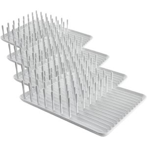 imageOXO Good Grips Compact Dish Rack Biscuit 1334quot x 1038quot x 312quot h for Storage1334 x 1038 x 312 h Pack of 4