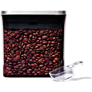 imageOXO Steel POP Coffee Container with Scoop 17 Qt for Coffee Tea and MoreGrey17 QT Coffee Container