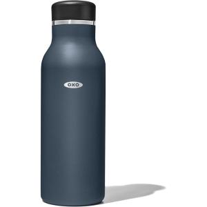 imageOXO Strive 24oz Insulated Water Bottle with Standard Lid  SlateDark Cobalt