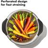 imageOXO Good Grips Stainless Steel 5 qt 47 L Colander5 Qt Stainless Steel Colander