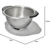imageOXO Good Grips Stainless Steel 5 qt 47 L Colander5 Qt Stainless Steel Colander