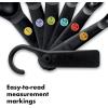 imageOXO Good Grips 6Piece Plastic Measuring Spoons with Scraper WhiteBlack