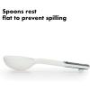 imageOXO Good Grips 6Piece Plastic Measuring Spoons with Scraper WhiteWhite