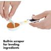 imageOXO Good Grips 6Piece Plastic Measuring Spoons with Scraper WhiteWhite