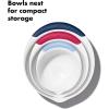 imageOXO Plastic Good Grips 3Piece Mixing Bowl Set with RedGreenBlue HandlesBlueberryJamSeltzer